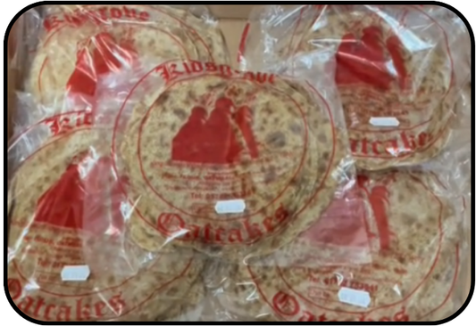 12 Fresh Staffordshire Oatcakes (Vacuum Packed)
